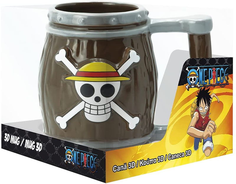 Chargez l&#39;image dans la visionneuse de la galerie, One Piece - Tasse 3D avec baril de chapeau de paille 
