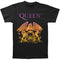 Queen - T-shirt noir coupe slim avec écusson dégradé pour hommes 