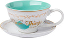 The Office - Finer Things Club Tea Gold Foil Boxed 12oz Ceramic Teacup and Saucer