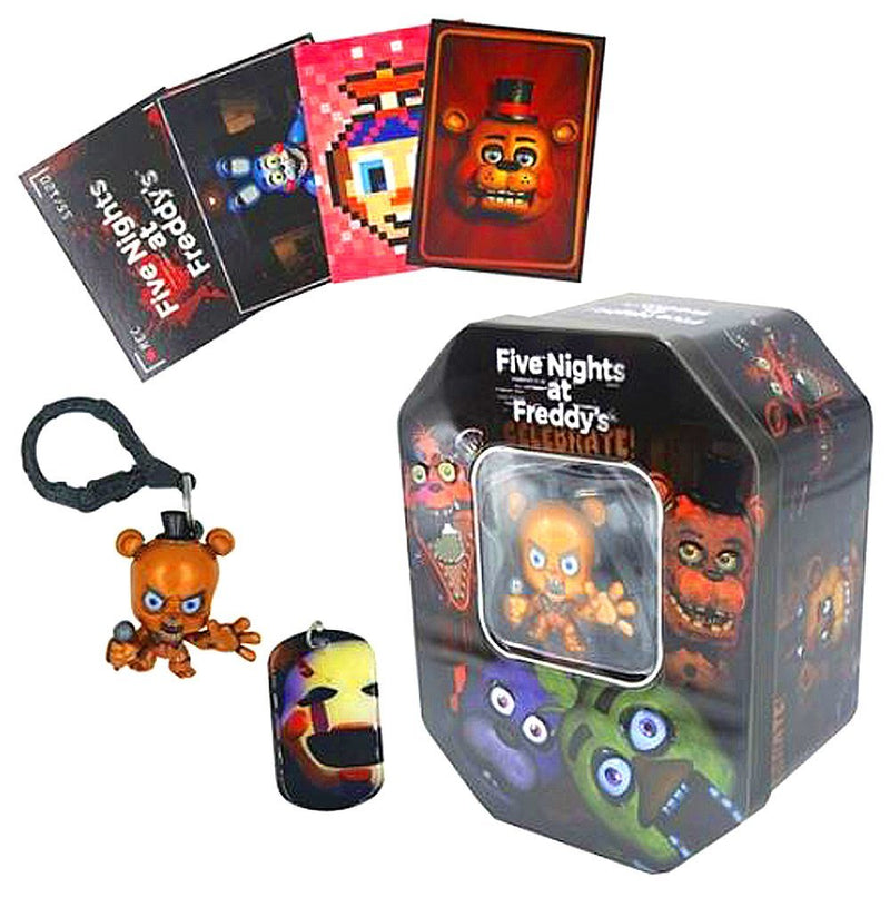 Five Nights At Freddy's Collectable Dog Tag Trading Card and Key Chain Tin Set - Kryptonite Character Store