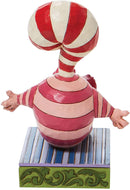 Disney: Cheshire - Figura decorativa con pose de personalidad de cola de bastón de caramelo de Jim Shore