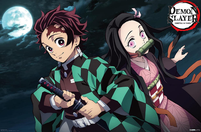 Demon Slayer (Kimetsu no Yaiba) - Tanjiro y Nezu Póster 