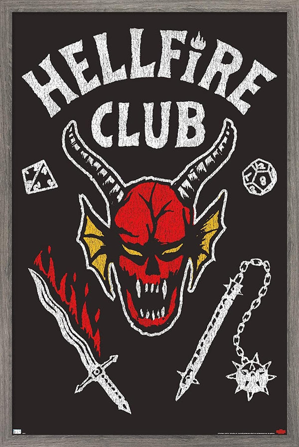 Netflix: Stranger Things Temporada 4 - Póster de pared del Hellfire Club 