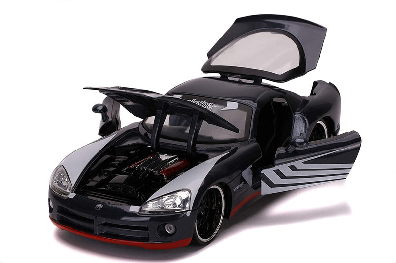 Marvel Comics - Dodge Viper coche fundido a escala 1:24 con figura de Venom de 2,75" 