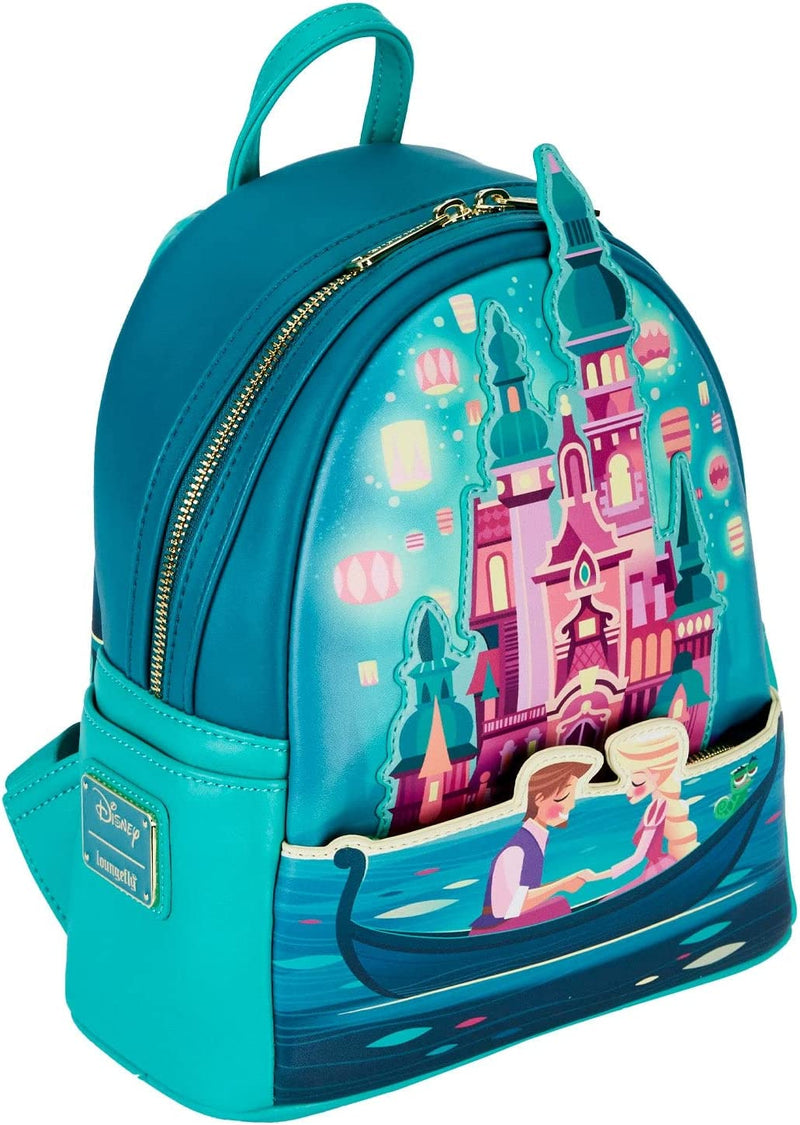 Disney: Tangled - Rapunzel Castle Double Strap Shoulder Bag Purse Mini Backpack