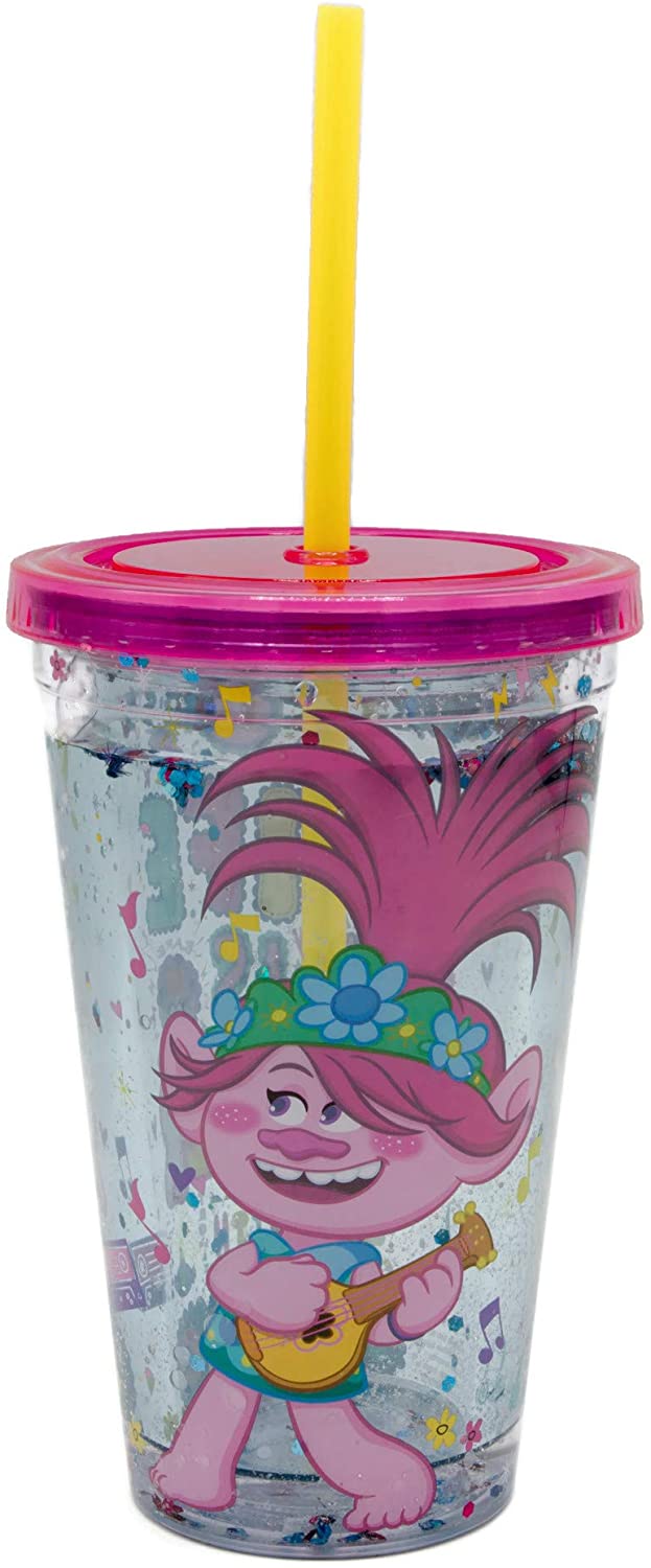 Trolls World Tour Plastic Cold Cup with Snow Globe