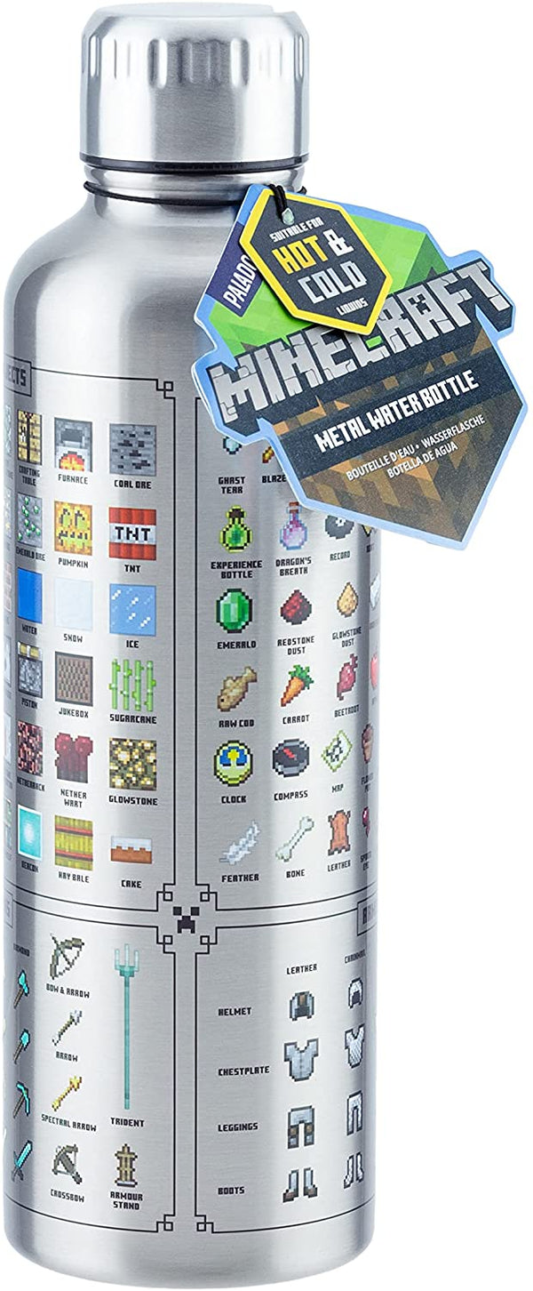 Minecraft - Officially Licensed Gaming Merchandise Metal Water Bottle