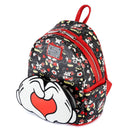 Disney: Mickey y Minnie Mouse - Mini mochila con manos en forma de corazón