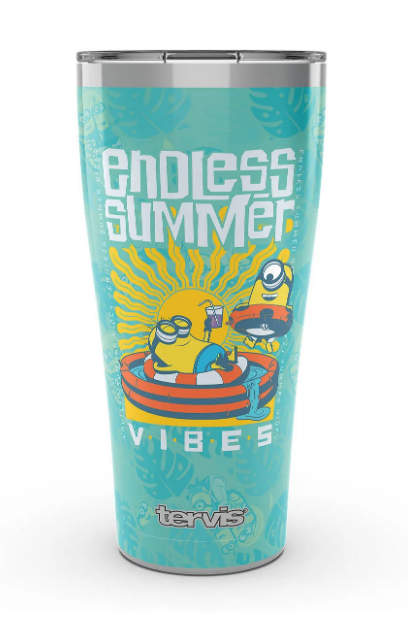 Minions: Endless Summer - Vaso colosal de acero inoxidable de 30 oz, Tervis 