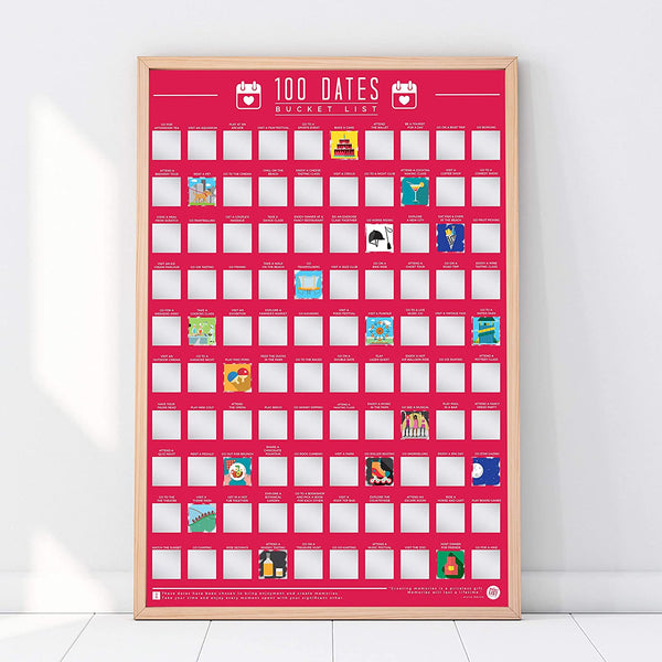 Gift Republic - 100 Dates Bucket List Scratch Poster