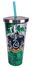 Harry Potter - Slytherin Green Glitter 20oz Acrylic Double Walled Tumbler Cup