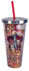 Harry Potter: Gryffindor - Red Gold Glitter 20oz Acrylic Double Walled Tumbler Cup