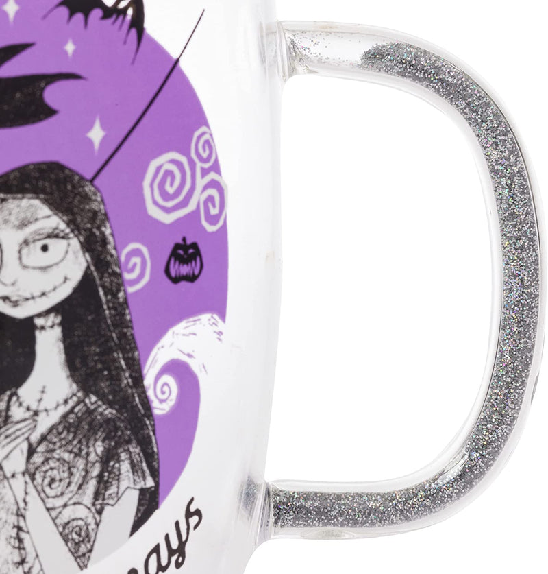 Cargue la imagen en el visor de la galería, Disney: Pesadilla antes de Navidad - Taza de cristal con asa brillante Forever and Always 
