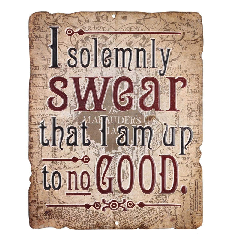 Open Road Brands - I Solemnly Swear Embossed Metal Sign