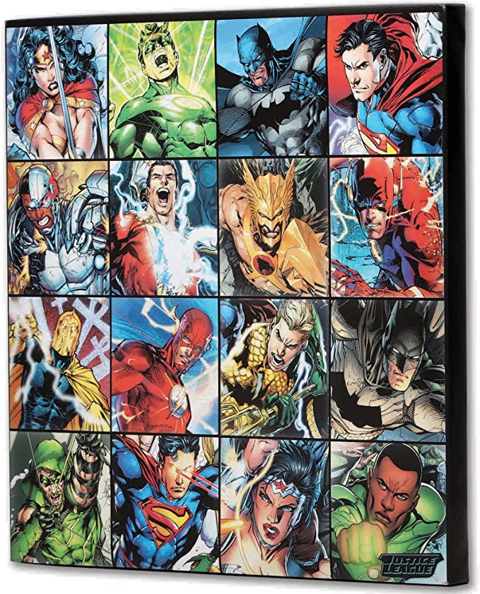 Load image into Gallery viewer, Open Road Brands DC Justice League - Collage Square Canvas Wall Decor
