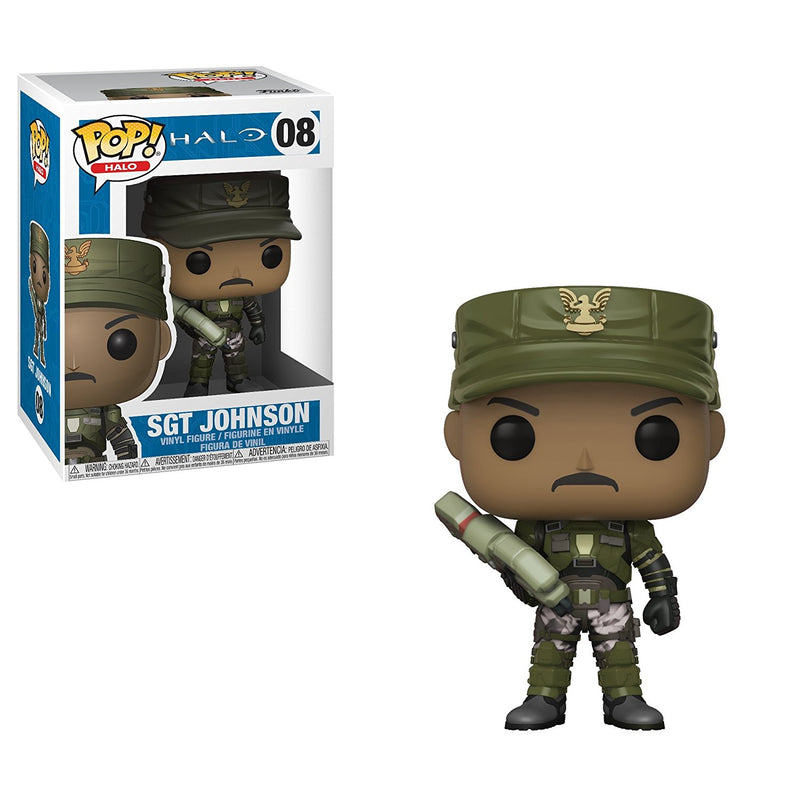 Funko Pop Games: Halo-Sergeant Johnson (Styles May Vary) Collectible Figure, Multicolor - Kryptonite Character Store