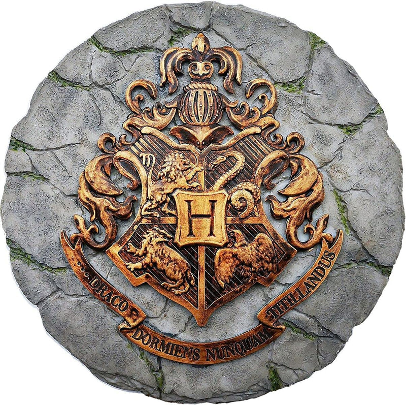 Harry Potter: Hogwarts - Piedra de paso para jardín con escudo 3D 