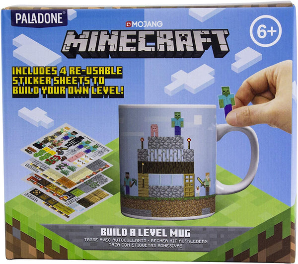 Minecraft Build a Level Ceramic Mug with 4 Sticker Sheets