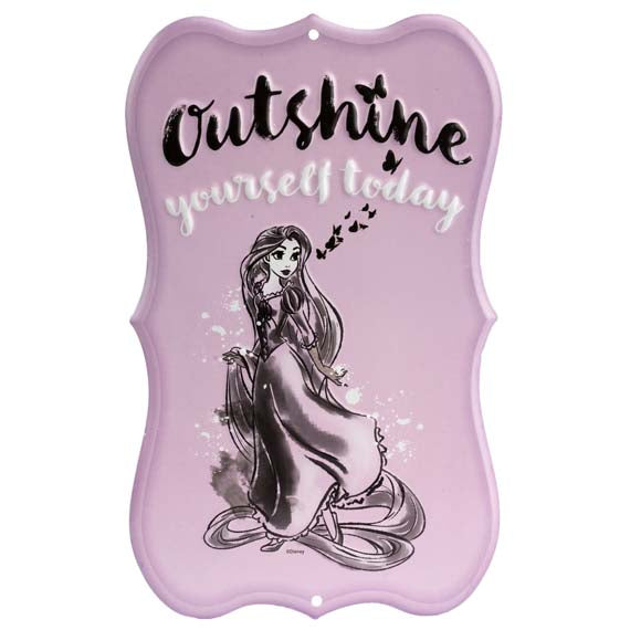 Rapunzel Outshine Yourself Embossed Tin Sign