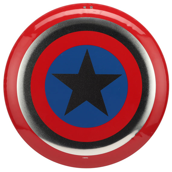 CAPTAIN AMERICA SHIELD METAL BUTTON SIGN