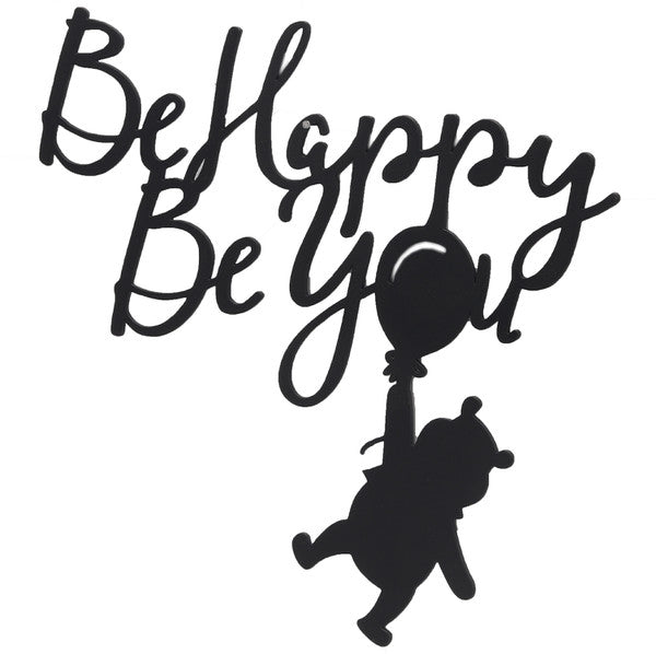 Cargue la imagen en el visor de la galería, Disney: Winnie the Pooh - Be Happy be You Letrero de metal cortado con láser
