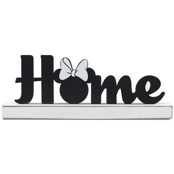 Home Minnie Mouse Metal Décor on Wood Base