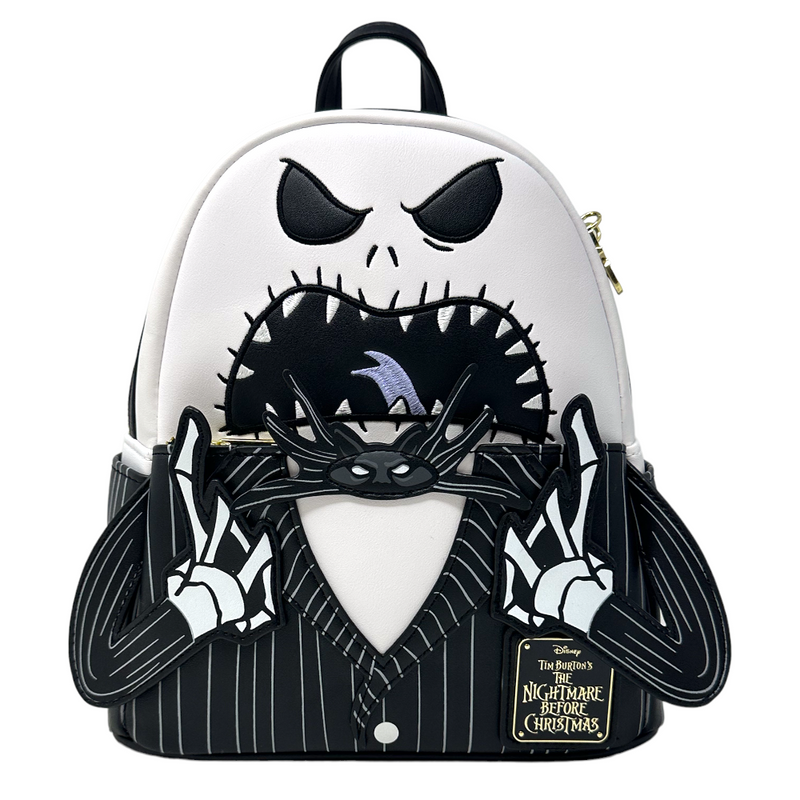 Exclusivo de la tienda de personajes de Kryptonite: Disney - Pesadilla antes de Navidad - Mini mochila Angry Jack Skellington, Loungefly