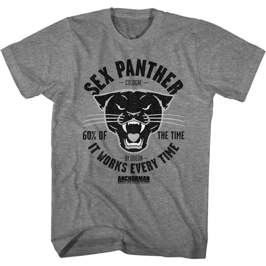 Anchorman - Camiseta para adulto Sex Panther Graphite Heather