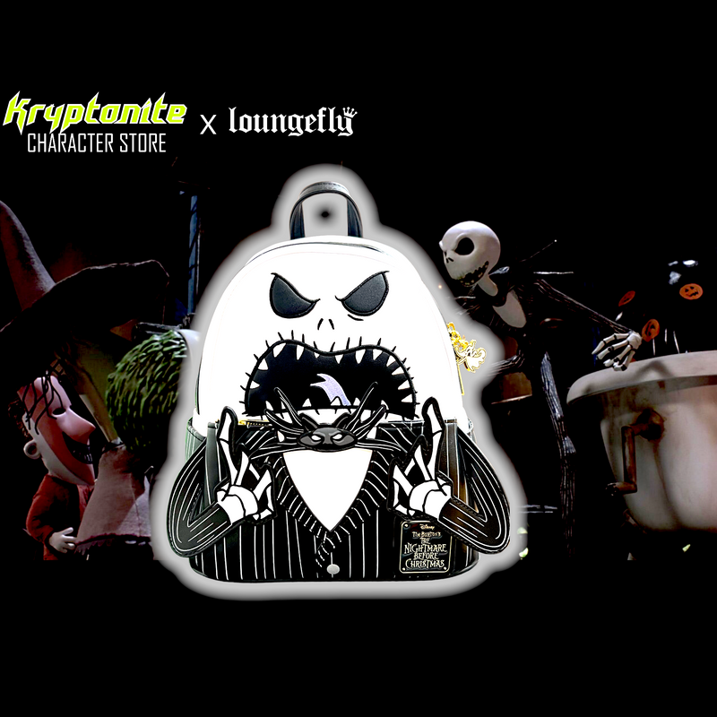 Load image into Gallery viewer, Loungefly Kryptonite Character Store Exclusive: Disney - The Nightmare Before Christmas - Angry Jack Skellington Mini Backpack, Loungefly
