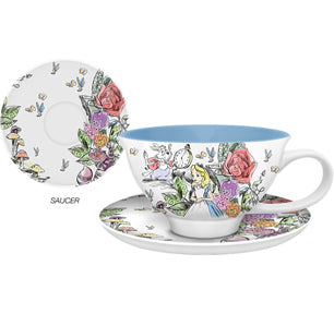 Disney: Alice in Wonderland - Alice Sketch Scene Ceramic Teacup and Saucer Mug