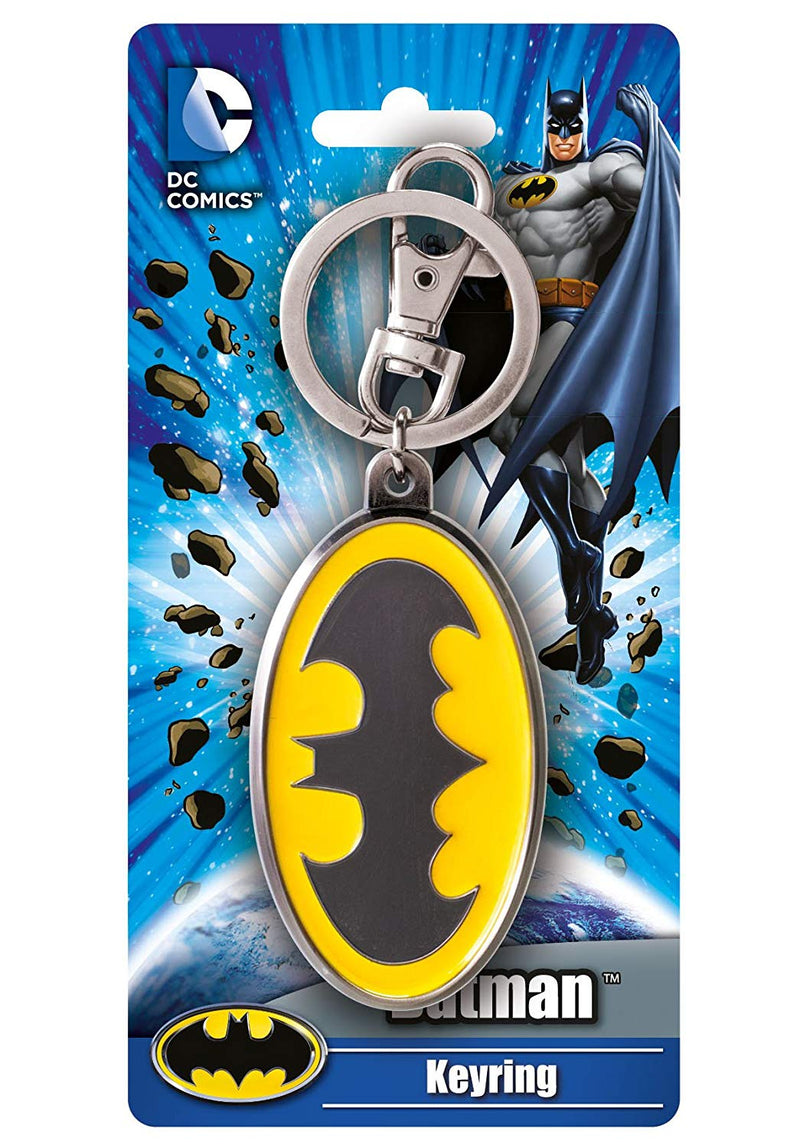 DC Batman Colored Logo Pewter Key Ring