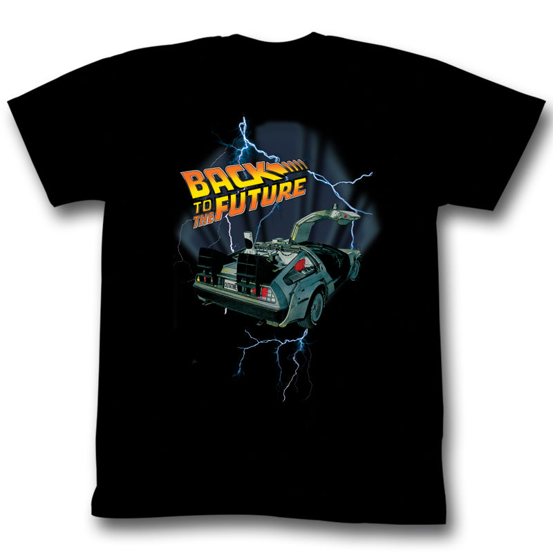 Chargez l&#39;image dans la visionneuse de la galerie, Back to The Future Movie Lightning Car Adult Unisex T-Shirt Tee - Kryptonite Character Store
