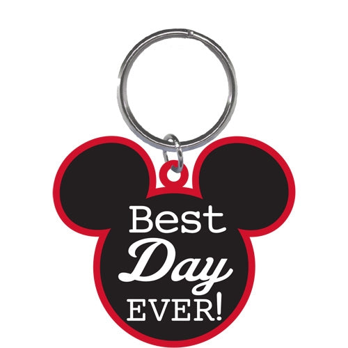 Best Day Ever Mickey Head Lasercut Keychain - Kryptonite Character Store