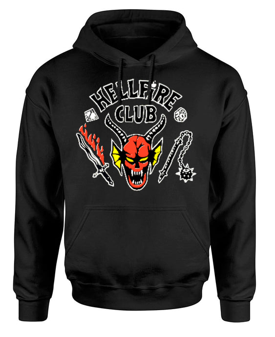 Stranger Things - Hellfire Club Vintage Sweat à capuche noir unisexe