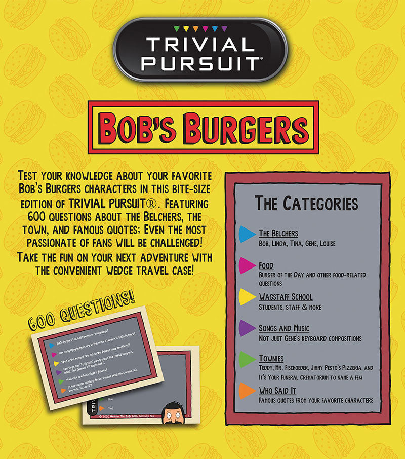 Bob’s Burgers Trivial Pursuit Bored Game - Kryptonite Character Store