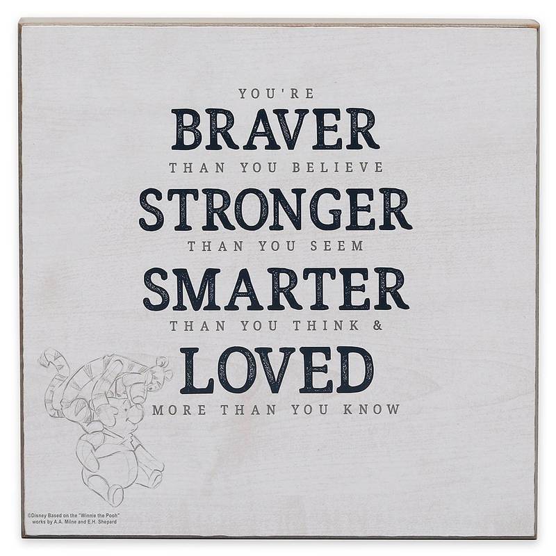 Braver Stronger Smarter Lover Winnie the Pooh Wall Decor - Kryptonite character Store -