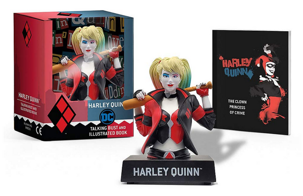 DC Comics: Harley Quinn - Talking and Illustrated Book Mini Figure
