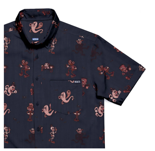 Spooky Soiree (rojo lavado) - Camisa de manga corta Kunuflex