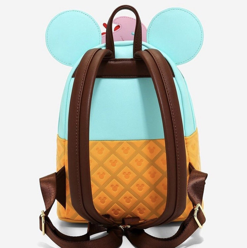 Cargue la imagen en el visor de la galería, Disney: Mickey y Minnie Mouse - Mini mochila con helado dulce
