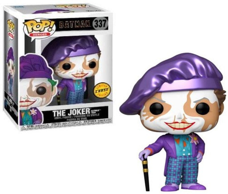 Funko POP! Héros : Batman 1989 – Le Joker avec chapeau (les styles peuvent varier) (avec Chase)