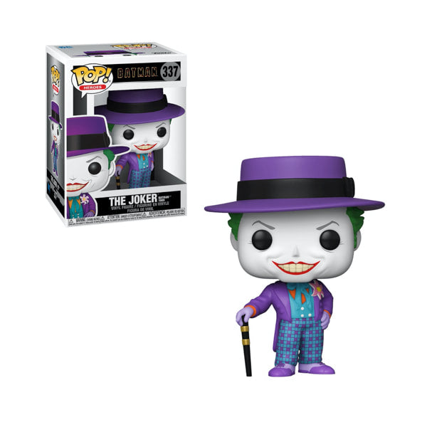 Funko POP! Héros : Batman 1989 – Le Joker avec chapeau (les styles peuvent varier) (avec Chase)