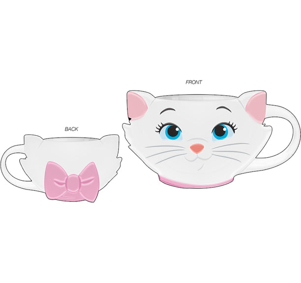 Les Aristochats - Tasse sculptée 3D en céramique Marie Face