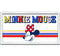 Disney: Minnie Mouse - Arte de pared enmarcado con rayas deportivas de 10" x 18"