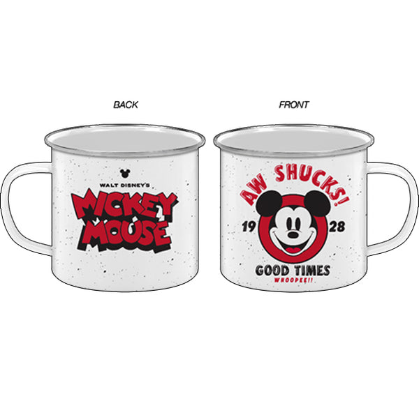Disney: Mickey Mouse - Mickey Face Shucks Whoope Enamel Camper Mug