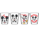 Disney: Mickey Mouse - Juego de vasos para disparar con texto clásico de 1,5 oz (paquete de 4)