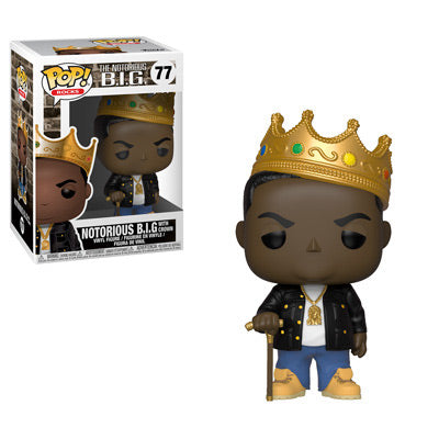 Cargue la imagen en el visor de la galería, Notorious B.I.G. with Crown Pop Vinyl Figure - Kryptonite Character Store
