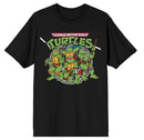 Teenage Mutant Ninja Turtles - Classic Retro Cartoon Black T-Shirt