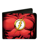 Flash Chest Logo Bi Fold Men's  Wallet  - Kryptonite Character Store