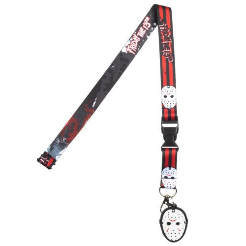 Cargue la imagen en el visor de la galería, Friday the 13th Lanyard with Mask Charm - Kryptonite Character Store
