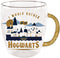 Harry Potter - Rather be Hogwarts Glitter Handle Glass Mug